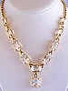 SJ95 Swarovski clear oval rhinestone necklace